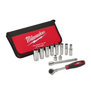 Milwaukee 48-22-9000 12-Piece 3/8" Drive SAE Socket Set