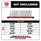 Milwaukee  48-22-9405 3/8" Drive 10pc Deep Well Socket Set - SAE