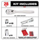 Milwaukee  48-22-9481 3/8” 28Pc Ratchet and Socket Set in PACKOUT - SAE
