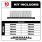 Milwaukee  48-22-9505 3/8" Drive 10pc Deep Well Socket Set - Metric