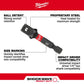 Milwaukee 48-32-5031 SHOCKWAVE 3/8" Impact Socket Adapter