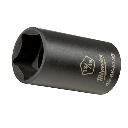 Milwaukee 49-66-5133 13/16" x 1/2" Drive Shockwave Lineman's 5 Point Penta Socket