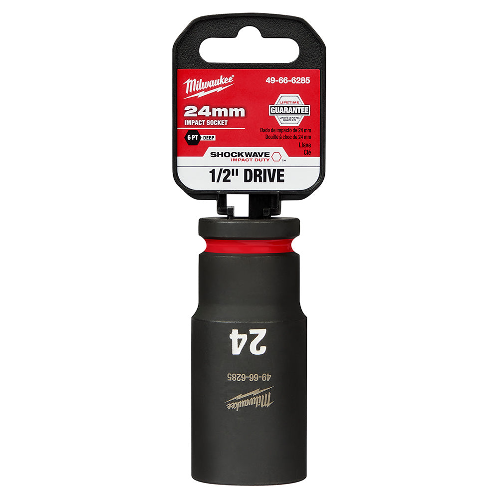 Milwaukee 49-66-6285 SHOCKWAVE Impact Duty™  1/2"Drive 24MM Deep 6 Point Socket