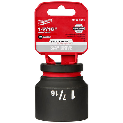 Milwaukee 49-66-6314 SHOCKWAVE Impact Duty™  3/4"Drive 1-7/16" Standard 6 Point Socket
