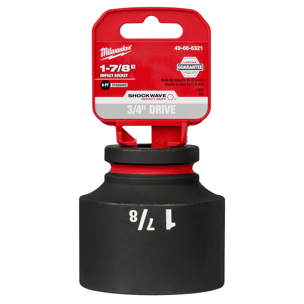 Milwaukee 49-66-6321 SHOCKWAVE Impact Duty™  3/4"Drive 1-7/8" Standard 6 Point Socket