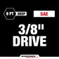 Milwaukee 49-66-6800 Showckwave Impact Duty Socket 3/8" Drive 17-Piece SAE Packout Set