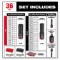Milwaukee 49-66-6805 Shockwave Impact Duty Socket 3/8" Drive 36-Piece Packout Set