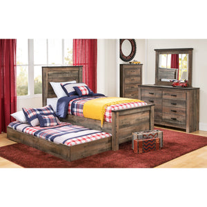 Trinell Panel Bed with Twin Trundle