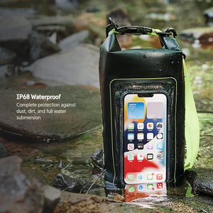 Pelican Marine Waterproof 2L Dry Bag (Black/Hi Vis Yellow) - Phone Pouch
