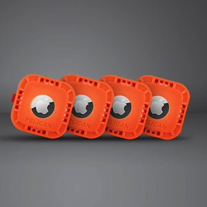Pelican Protector AirTag Sticker Mount 4 Pack (Orange) - AirTag Case