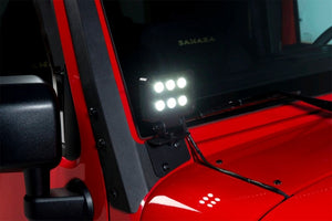 2 Luminix 4in LED Cube w/ Window brackets 07-18 Jeep Wrangler JK