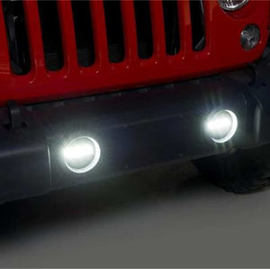 Pair 2400LM Luminix High Power LED Fog Lamps 10-18 Jeep Wrangler