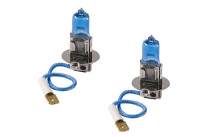 Double White H3 Pure Halogen HeadLight Bulbs Universal