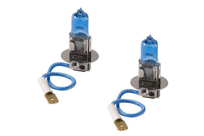 Double White H3 Pure Halogen HeadLight Bulbs Universal
