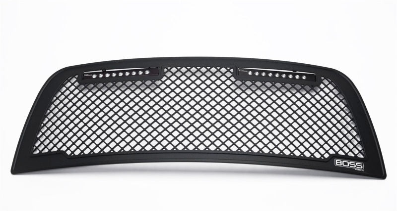 Lighted Boss Grille w/ QTY 2 - 10in Luminix Light Bars 15-19 Dodge Ram 2500 3500