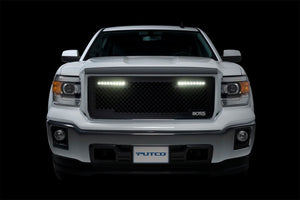 Lighted Boss Grille w/Qty 2 - 10in Luminix Light Bars 15-19 GMC Sierra 2500 3500 HD