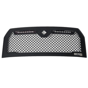 Lighted Boss Grille w/ Two 10in Luminix Light Bars 15-17 Ford F-150