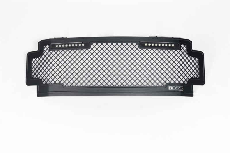 Lighted Boss Grille w/ Two 10in Luminix Light Bars 17-20 Ford F-250 F-350
