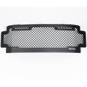 Lighted Boss Grille w/ Two 10in Luminix Light Bars 17-20 Ford F-250 F-350