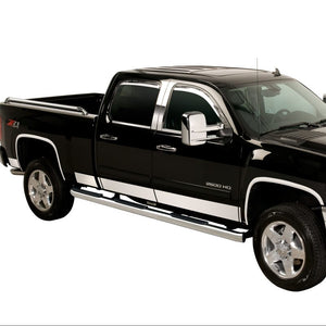 5.5in. Wide 10pcs Pro SS Rocker Panels 19-24 Chevy Silverado GMC Sierra 1500
