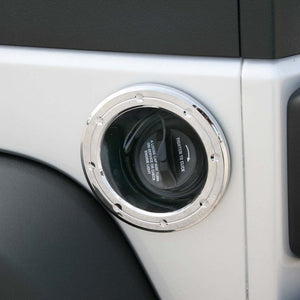 Fuel Tank Door Cover 07-18 Jeep Wrangler (JK) Chrome Trim