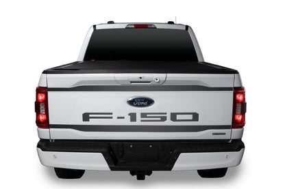 2pcs Black Platinum Upper/Lower Tailgate Accent 21-24 Ford F-150