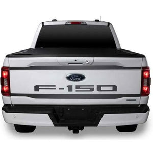 2pcs Black Platinum Upper/Lower Tailgate Accent 21-24 Ford F-150