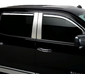 Element Chrome Window Visors (Front Only) 99-07 Chevy Silverado GMC Sierra 1500 2500 3500 HD