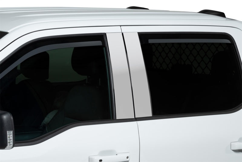 Set of 4 Element Chrome Window Visors 23-24 Ford F-250 F-350 F-450 F-550 Super Duty