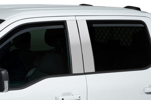 Set of 4 Element Chrome Window Visors 23-24 Ford F-250 F-350 F-450 F-550 Super Duty