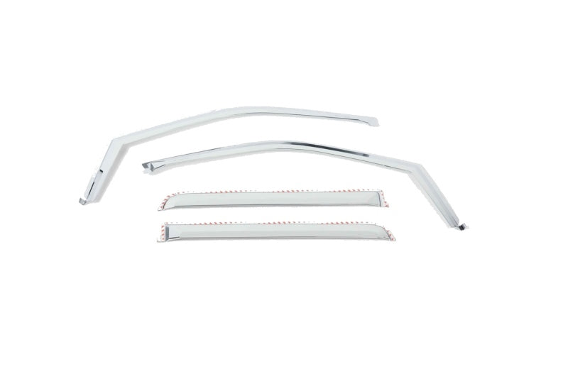 Set of 4 Element Chrome Window Visors 17-22 Ford F-250 F-350 F-450 F-550 Super Duty