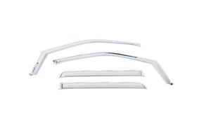 Set of 4 Element Chrome Window Visors 17-22 Ford F-250 F-350 F-450 F-550 Super Duty