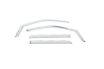 Set of 4 Element Chrome Window Visors 17-22 Ford F-250 F-350 F-450 F-550 Super Duty