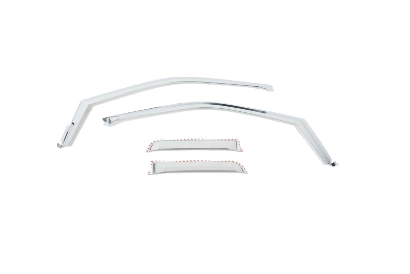 Set of 4 Element Chrome Window Visors 17-22 Ford F-250 F-350 F-450 F-550 Super Duty