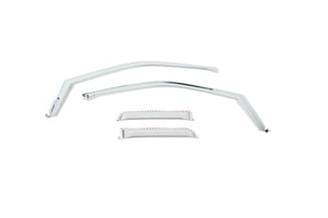 Set of 4 Element Chrome Window Visors 17-22 Ford F-250 F-350 F-450 F-550 Super Duty