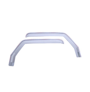 Front Element Chrome Window Visors 18-24 Jeep Gladiator Wrangler JK