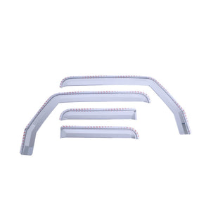 Set of 4 Element Chrome Window Visors 18-24 Jeep Gladiator, Wrangler JK