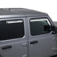 Set of 4 Element Chrome Window Visors 18-24 Jeep Gladiator, Wrangler JK