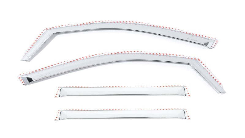 Set of 4 Element Chrome Window Visors 19-25 Chevy Silverado GMC Sierra 1500 2500 3500 HD