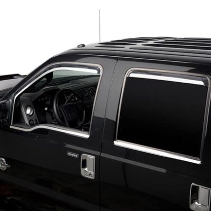 Set of 4 Element Chrome Window Visors 19-25 Chevy Silverado GMC Sierra 1500 2500 3500 HD