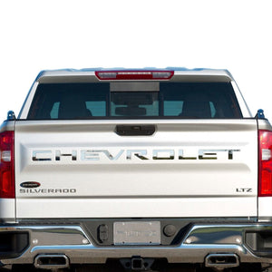 Stainless Steel Tailgate Letters 19-25 Chevy Silverado 1500 2500 3500 HD