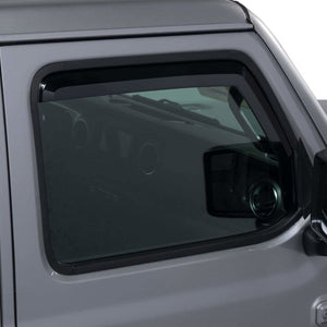 Front Element Chrome Window Visors 18-24 Jeep Gladiator Wrangler JK