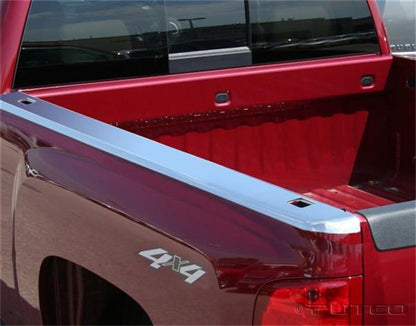 6 1/2ft. Stainless Steel Bed Rail Caps (Holes) 07-14 Chevy Silverado 1500 2500 3500 HD