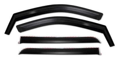 Set of 4 Element Matte Black Window Visor 19-25 Chevy Silverado GMC Sierra 1500 2500 3500 HD