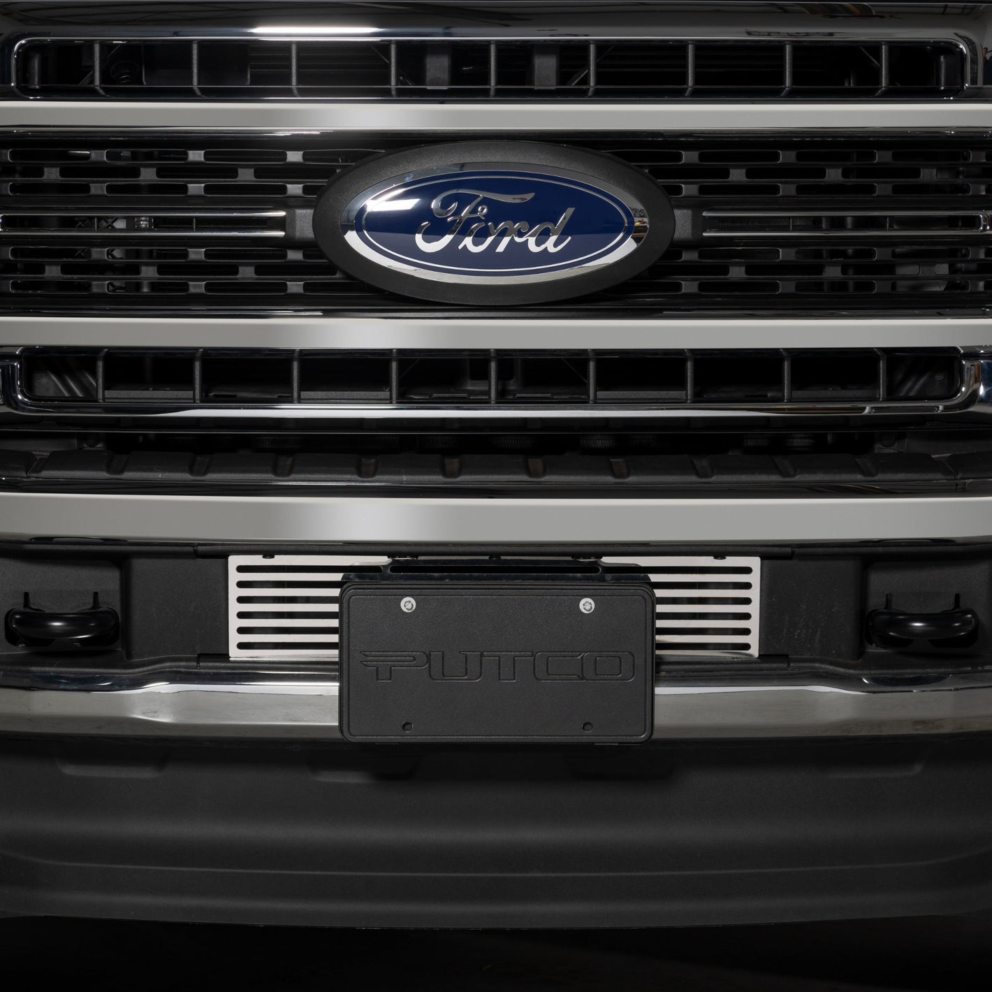Polished SS Hex Shield Design Bumper Grille 23-24 Ford F-350 F-250