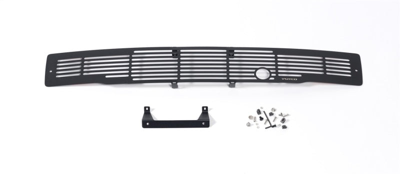Black Bar Design w/ Heater Plug Bumper Grille Inserts 15-17 Ford F-150