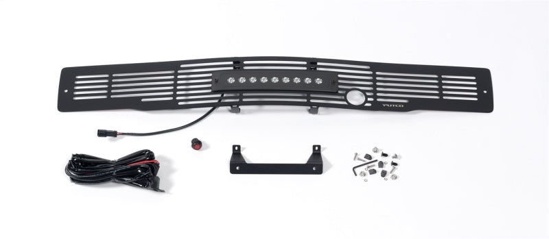 Bumper Grille Insert w/Heater Plug & 10in Luminix Lightbar 15-17 Ford F-150