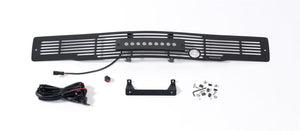 Bumper Grille Insert w/Heater Plug & 10in Luminix Lightbar 15-17 Ford F-150