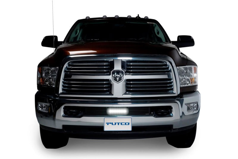 Bumper Grille Inserts w/ 10in Luminix Light Bar 11-19 Dodge Ram 2500 3500
