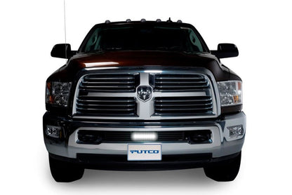 Bumper Grille Inserts w/ 10in Luminix Light Bar 11-19 Dodge Ram 2500 3500